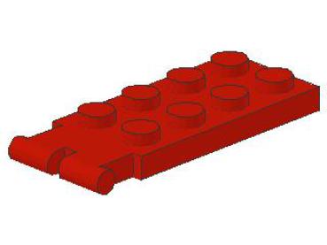 Lego Hinge Plate 2 x 4 (3315) red