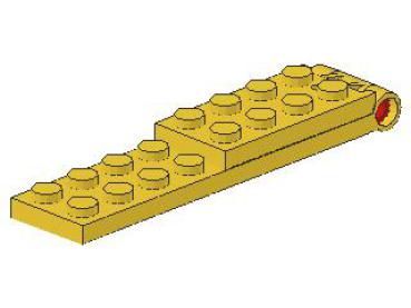 Lego Hinge Plate 2 x 8 (3324c01) Small Hole, yellow