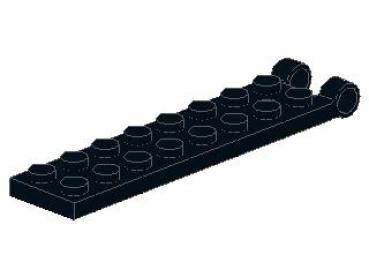 Lego Hinge Plate 2 x 8 (3324b) black