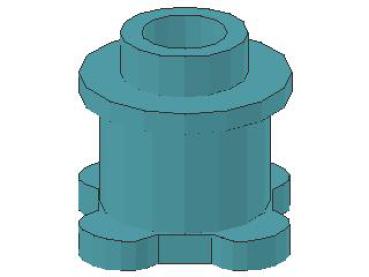 Lego Stein, rund 1 x 1 x 2/3 (33286) hell türkis