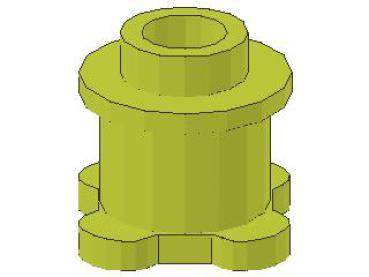 Lego Stein, rund 1 x 1 x 2/3 (33286) mittel limone