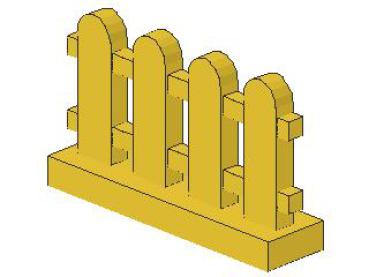 Lego Zaun 1 x 4 x 2 (33303) gelb