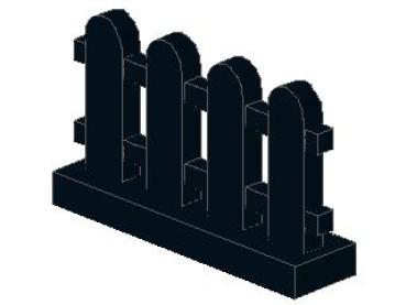 Lego Fence 1 x 4 x 2 (33303) black