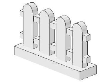 Lego Fence 1 x 4 x 2 (33303) white