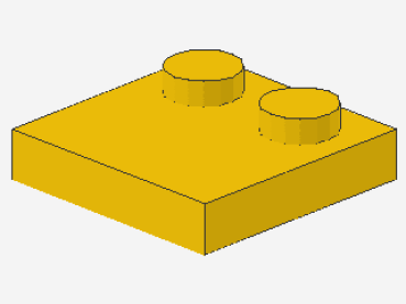 Lego Fliese 2 x 2 (33909) Stud an 1 Seite, gelb