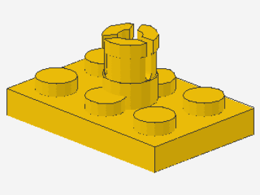 Lego Platte, modifiziert 2 x 3 (3462) gelb