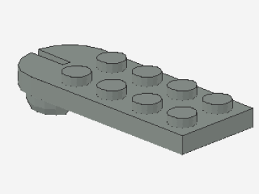 Lego Platte, modifiziert 2 x 5 (3491) hell grau