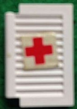 Lego Shutter 1 x 2 x 2 (3582pb01) Red Cross Logo