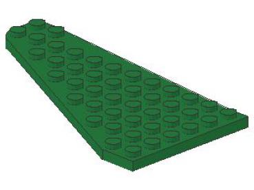 Lego Wedge Plate 7 x 12 (3585) green
