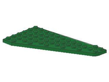 Lego Wedge Plate 7 x 12 (3586) green