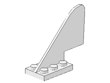 Lego Schwanzteil 5 x 2 (3587) weiß