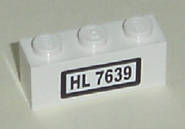 Lego Brick, decorated 1 x 3 x 1 (3622pb027)