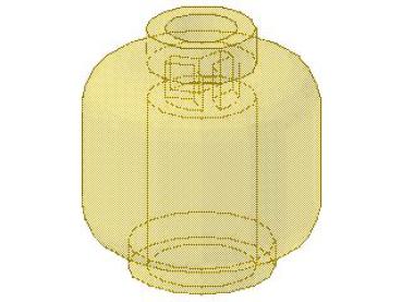 Lego Minifigur Kopf (3626b) transparent gelb