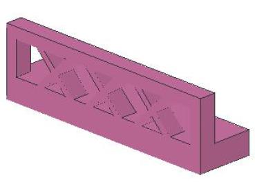 Lego Fence 1 x 4 x 1 (3633) dark pink