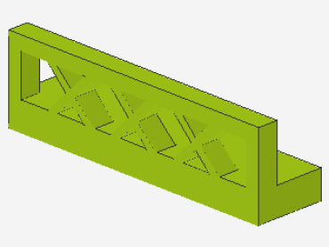 Lego Fence 1 x 4 x 1 (3633) lime