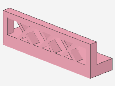 Lego Fence 1 x 4 x 1 (3633) pink