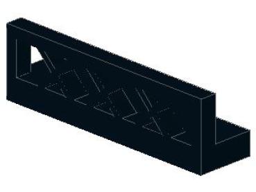 Lego Fence 1 x 4 x 1 (3633) black