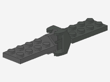 1 x  Lego 3640c01 Hinge Plate 2 x 4 with Articulated Joint Black 