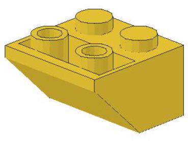 Lego Schrägstein, invers 45° 2 x 2 x 1 (3660) gelb