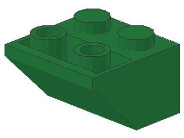 Lego Slope Stone, inverse 45° 2 x 2 x 1 (3660) green
