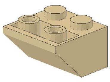 Lego Slope Stone, inverse 45° 2 x 2 x 1 (3660) tan