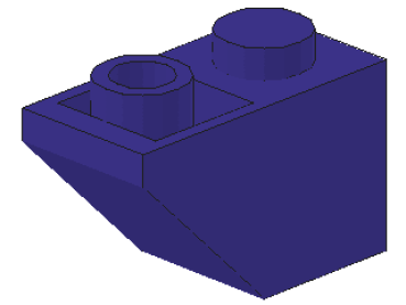Lego Schrägstein, invers 45° 2 x 1 x 1 (3665) dunkel purpur