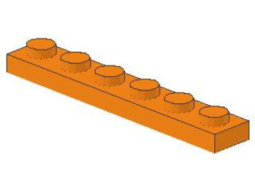 Lego Platte 1 x 6 (3666) orange