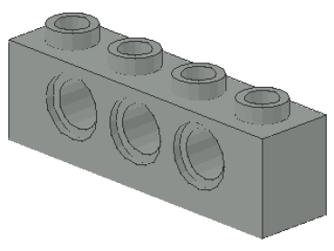 Lego Technic Stein 1 x 4 (3701) hell grau