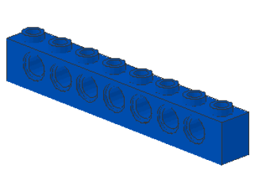 Lego Technic Brick 1 x 8 (3702) blue