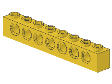 Lego Technic Brick 1 x 8 (3702) yellow