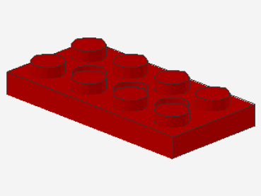 Lego Technic Plate 2 x 4 (3709b) red