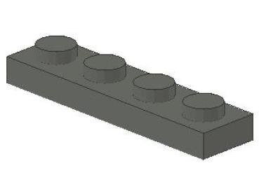 Lego Platte 1 x 4 (3710) dunkel bläulichgrau