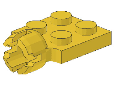 Lego Plate, modified 2 x 2 (3730) yelloww