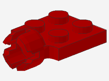 Lego Platte, modifiziert 2 x 2 (3730) rot