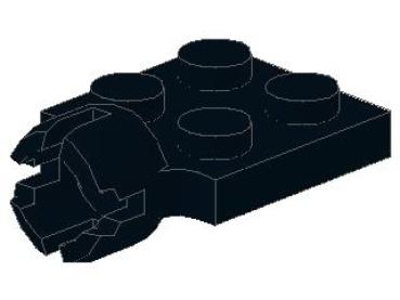 Lego Plate, modified 2 x 2 (3730) black NEW