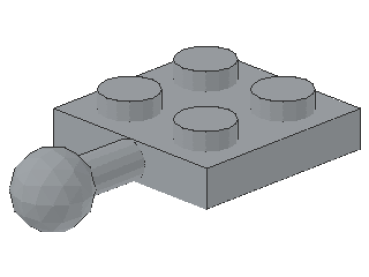 Lego Platte, modifiziert 2 x 2 (3731) hell bläulich grau