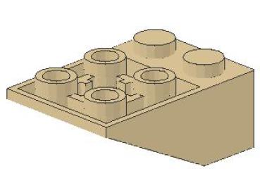 Lego Slope Stone, inverse 33° 3 x 2 x 1 (3747b) tan