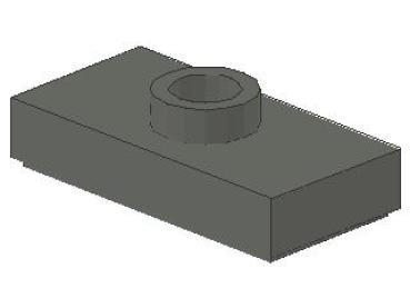 Lego Platte, modifiziert 1 x 2 (3794b) dunkel bläulich grau