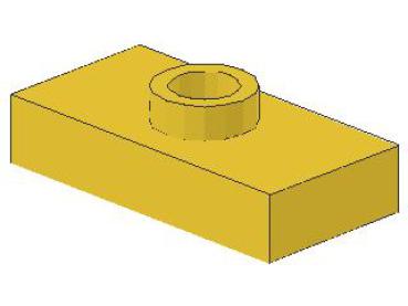 Lego Platte, modifiziert 1 x 2 (3794a) gelb