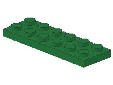 Lego Platte 2 x 6 (3795) grün