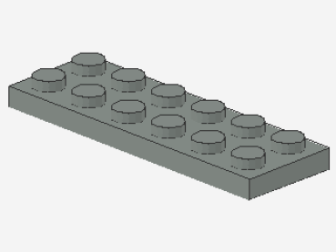 Lego Platte 2 x 6 (3795) hell grau