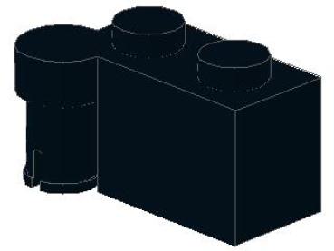 Lego Scharnier Stein 1 x 4 (3830) schwarz