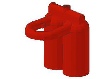 Lego Minifigure Air Tanks, red