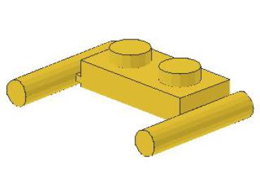 Lego Platte, modifiziert 1 x 2 (3839b) gelb