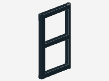 Lego Pane for Window 1 x 2 x 3 (3854) black