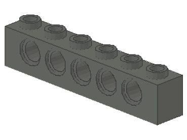 Lego Technic Brick 1 x 6 (3894) dark bluish gray