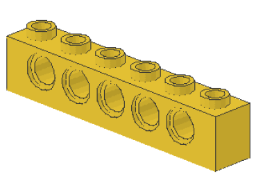 Lego Technic Brick 1 x 6 (3894) yellow