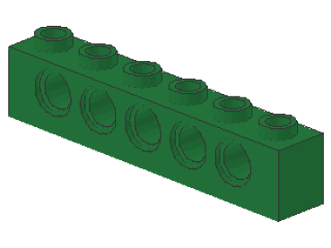 Lego Technic Brick 1 x 6 (3894) green