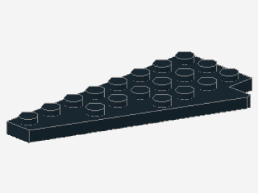Lego Wedge Plate 8 x 4 (3933) black