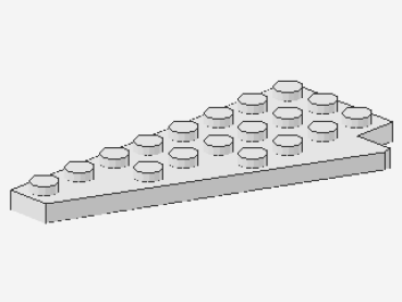 Lego Wedge Plate 8 x 4 (3933) white